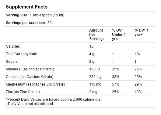 Liquid Calcium with Magnesium, Natural Orange Flavor