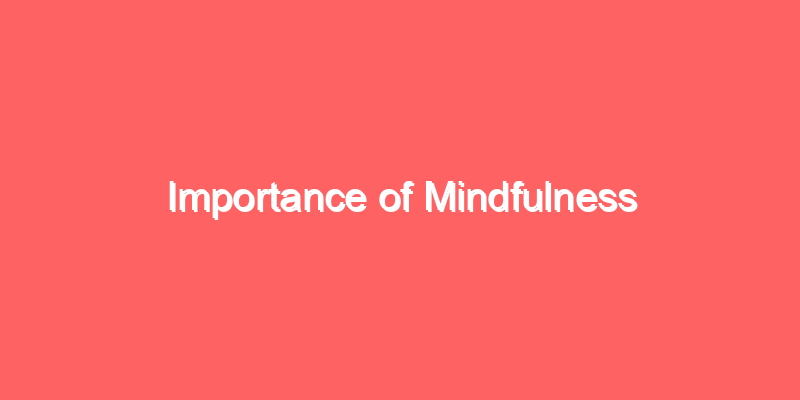 Importance of Mindfulness