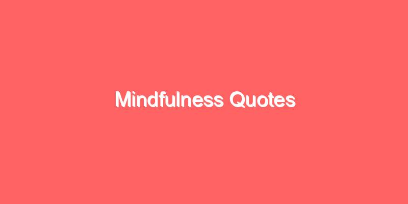 Mindfulness Quotes