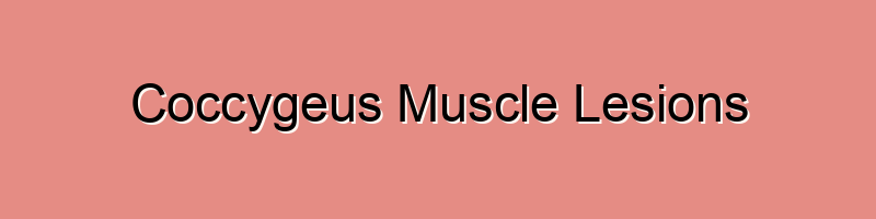 Coccygeus Muscle Lesions